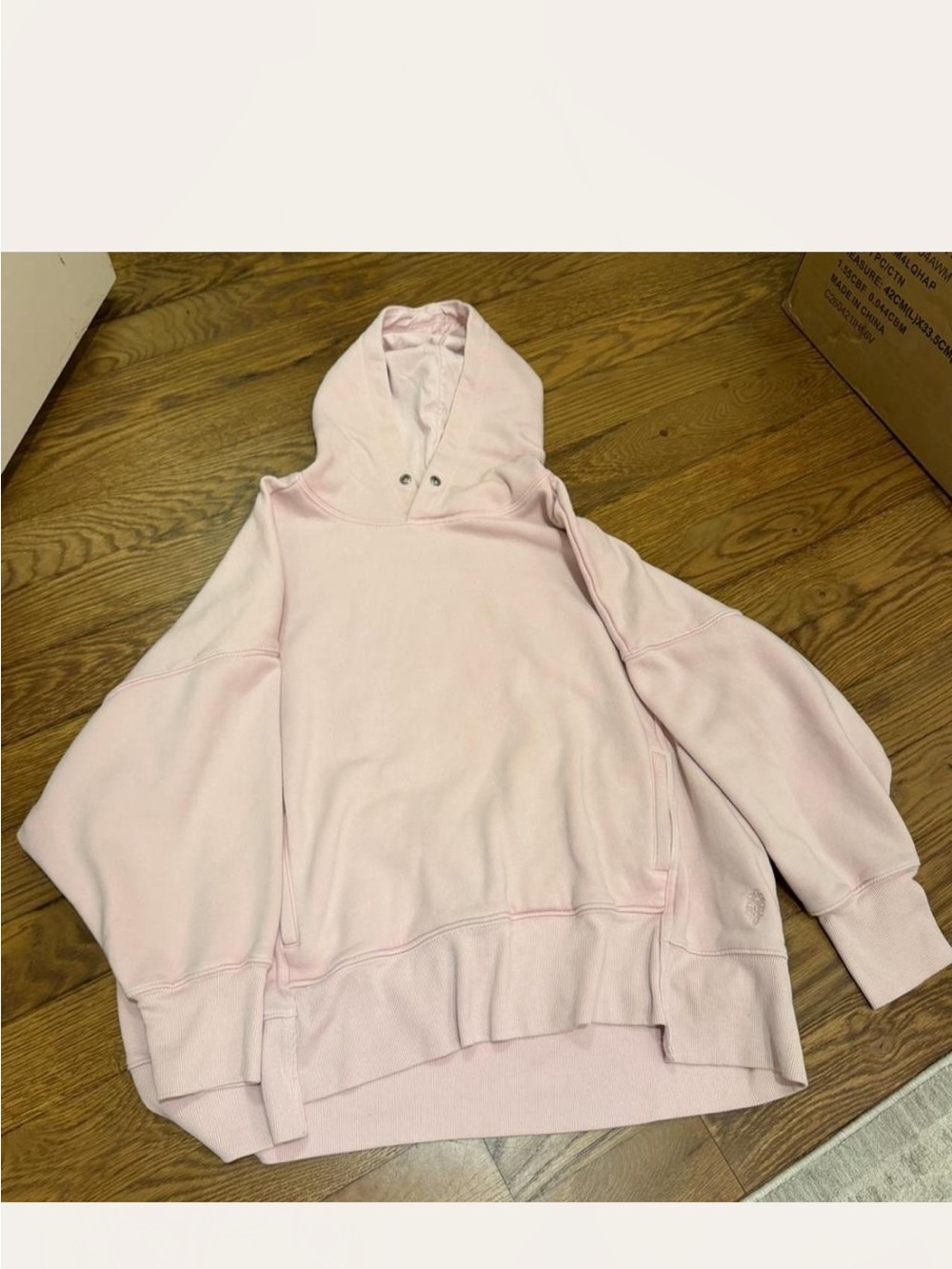 Free People Light Pink Hooded Sweatshirt